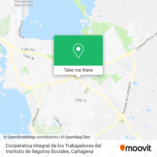 Cooperativa Integral de los Trabajadores del Instituto de Seguros Sociales map