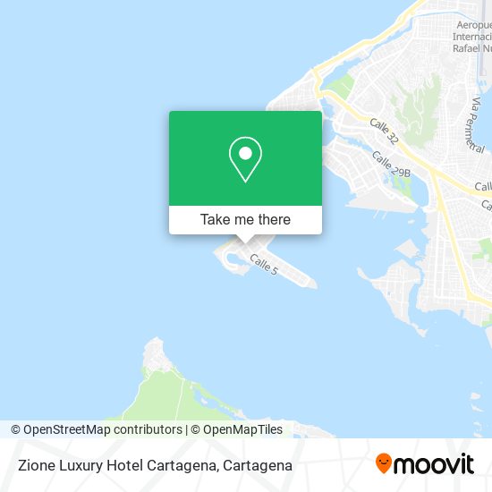 Zione Luxury Hotel Cartagena map