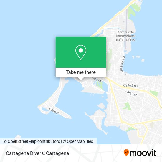 Cartagena Divers map