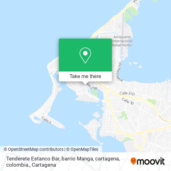 Tenderete Estanco Bar, barrio Manga, cartagena, colombia. map