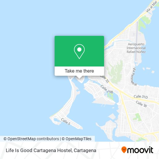 Mapa de Life Is Good Cartagena Hostel