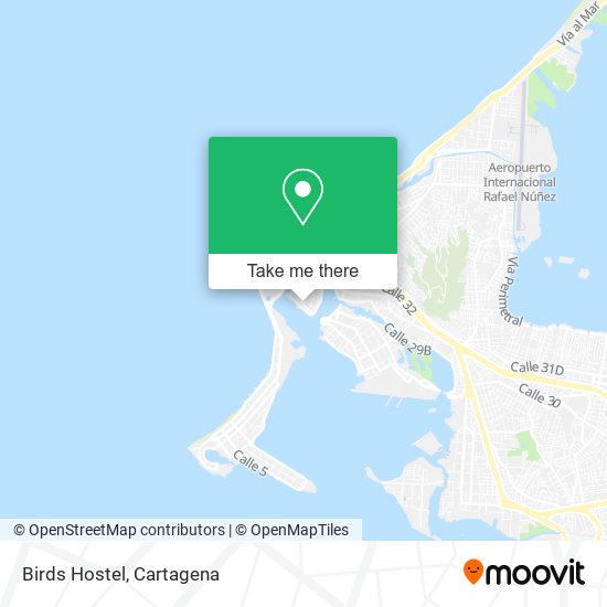 Birds Hostel map