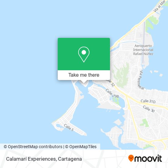 Calamarí Experiences map