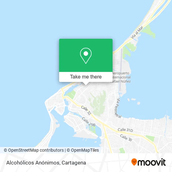 Alcohólicos Anónimos map