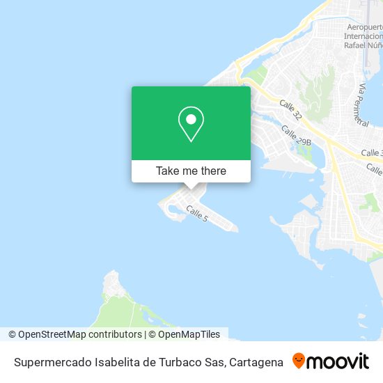 Mapa de Supermercado Isabelita de Turbaco Sas