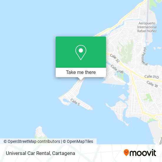 Universal Car Rental map