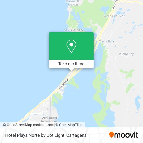 Hotel Playa Norte by Dot Light map