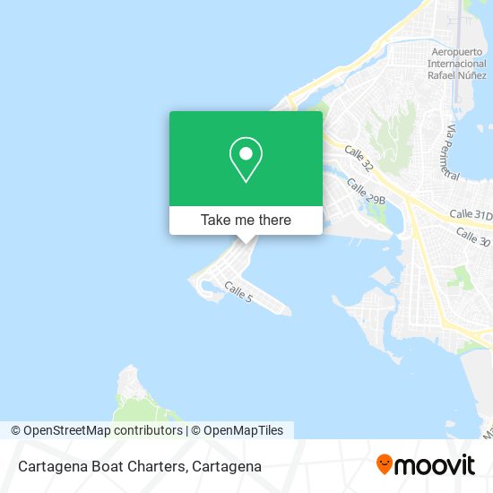 Mapa de Cartagena Boat Charters