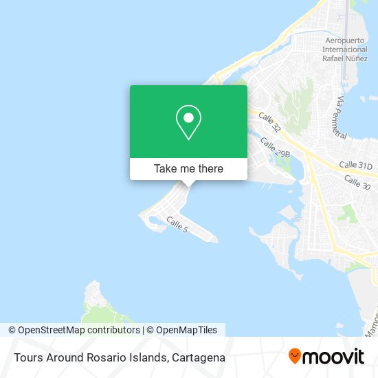 Tours Around Rosario Islands map
