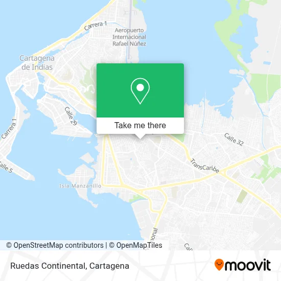 Ruedas Continental map