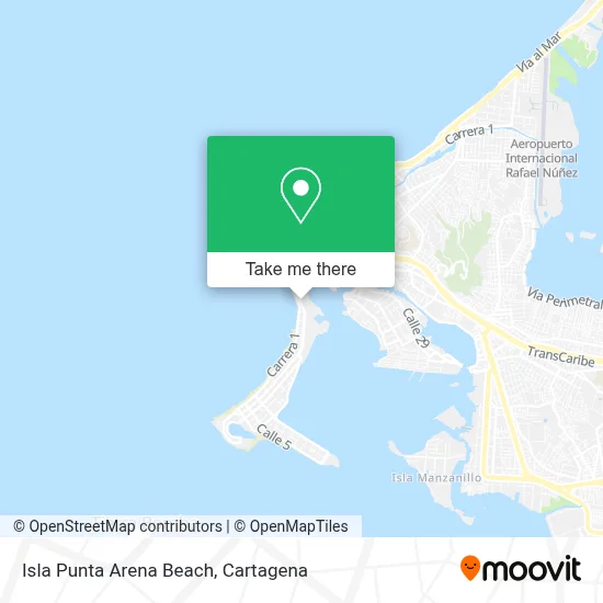 Isla Punta Arena Beach map