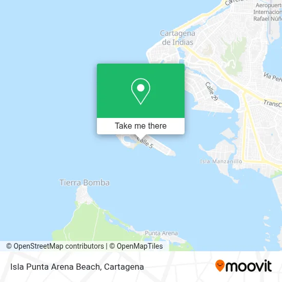 Isla Punta Arena Beach map