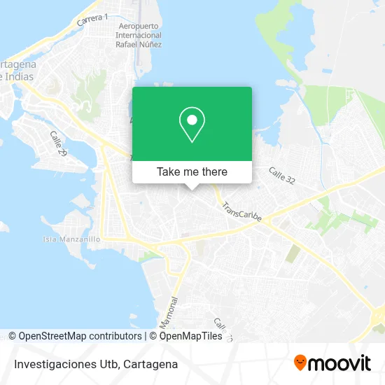 Investigaciones Utb map