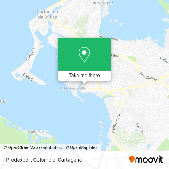 Prodexport Colombia map
