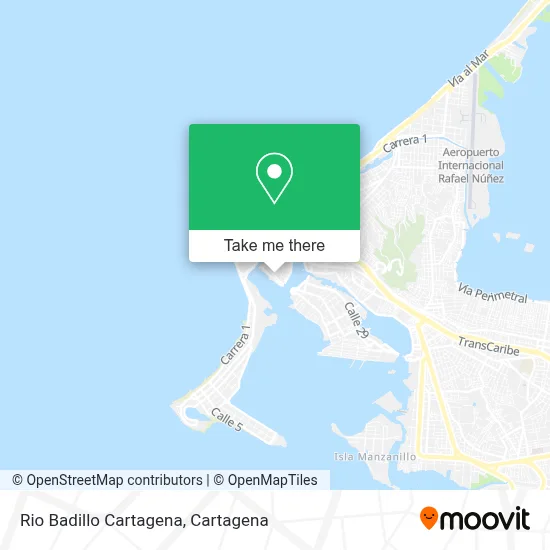 Rio Badillo Cartagena map