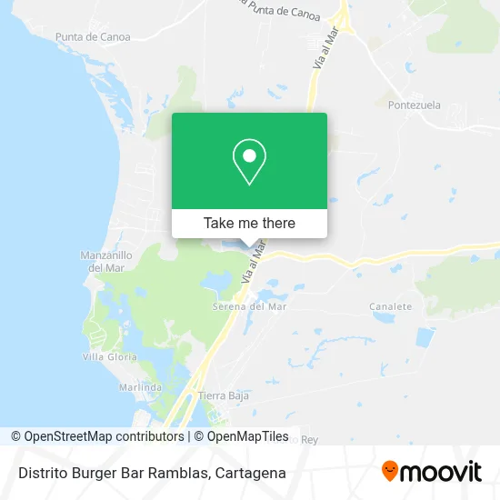 Distrito Burger Bar Ramblas map