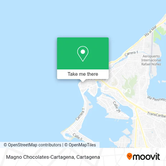 Magno Chocolates-Cartagena map