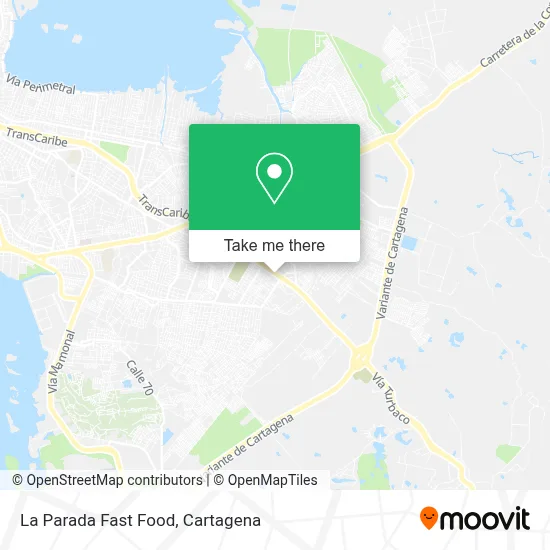 La Parada Fast Food map