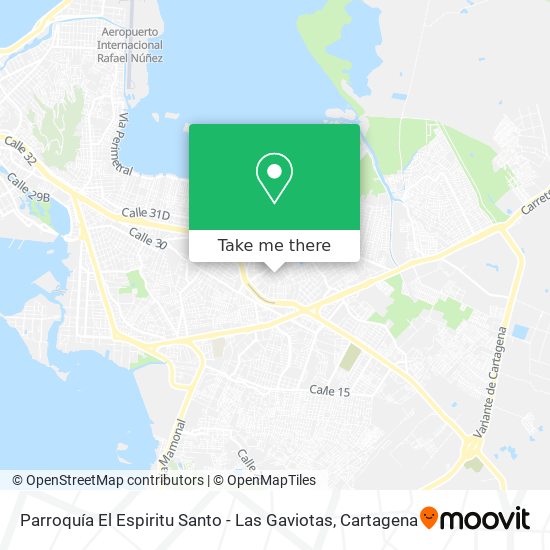 Parroquía El Espiritu Santo - Las Gaviotas map