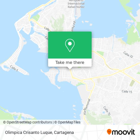 Olimpica Crisanto Luque map