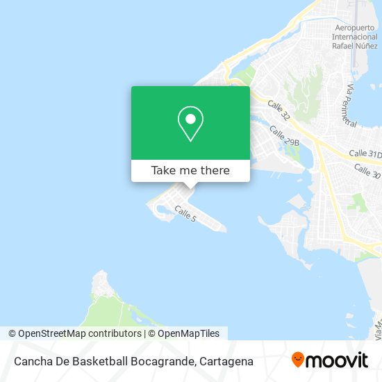 Mapa de Cancha De Basketball Bocagrande