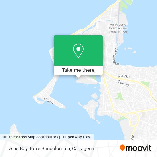 Twins Bay Torre Bancolombia map