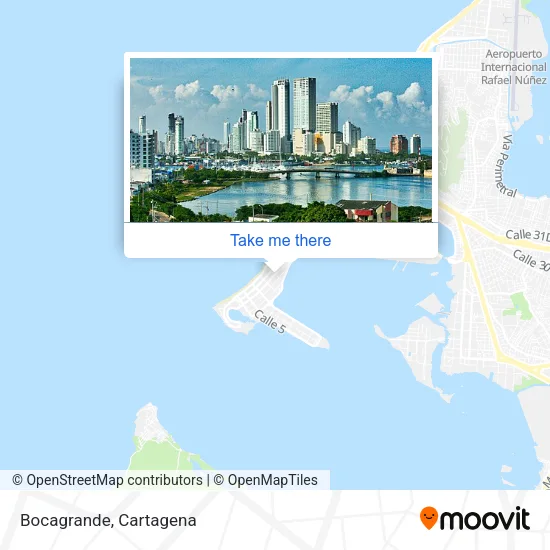 Bocagrande map