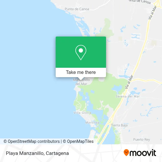 Playa Manzanillo map