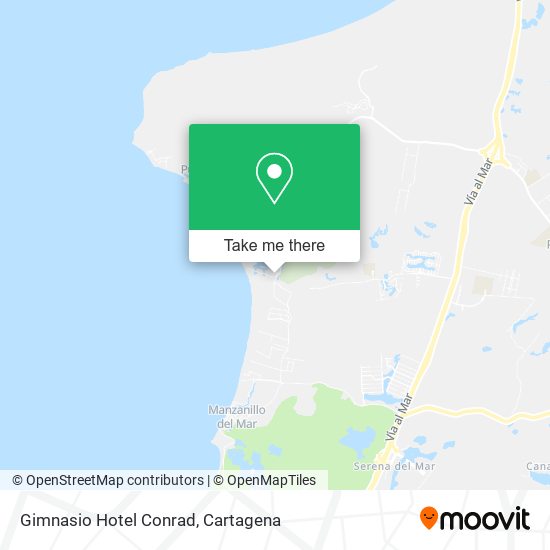 Mapa de Gimnasio Hotel Conrad
