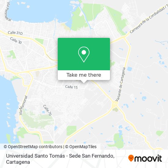 Mapa de Universidad Santo Tomás - Sede San Fernando