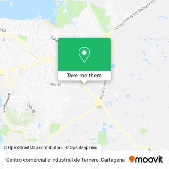 Mapa de Centro comercial e industrial de Ternera