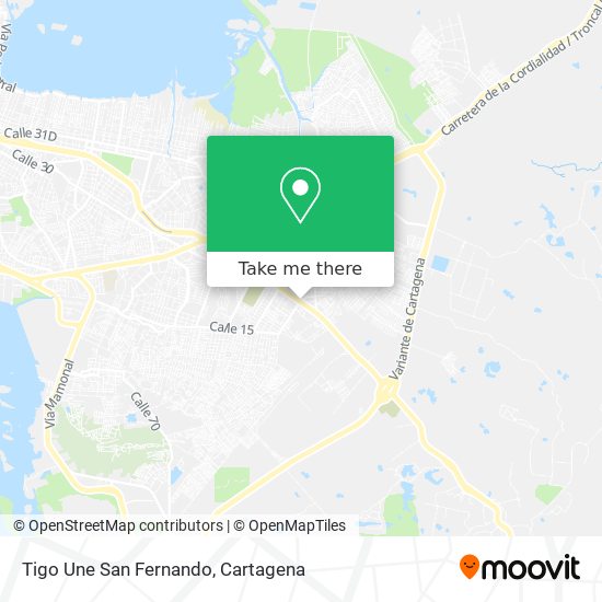 Tigo Une San Fernando map