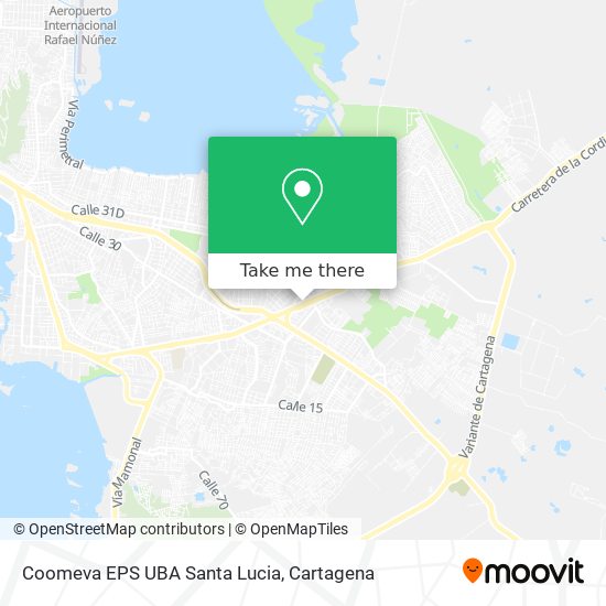 Coomeva EPS UBA Santa Lucia map