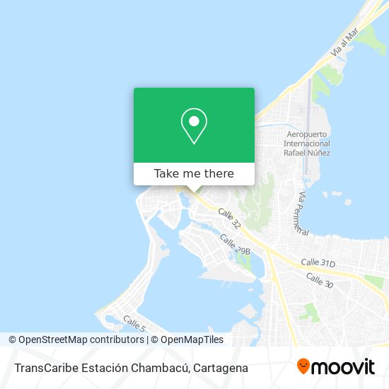 TransCaribe Estación Chambacú map