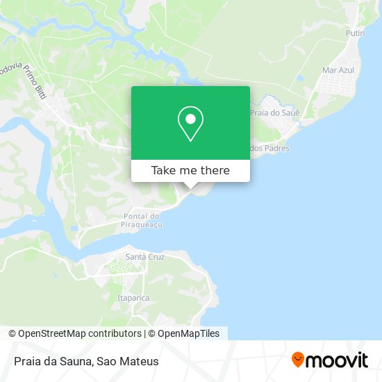 Praia da Sauna map