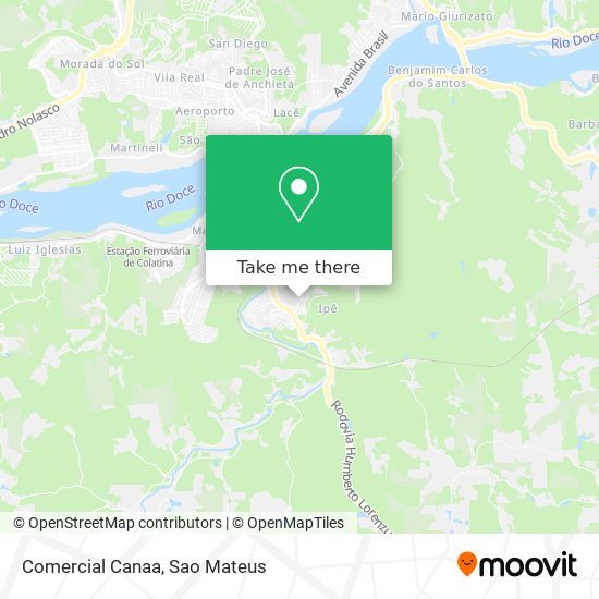 Comercial Canaa map