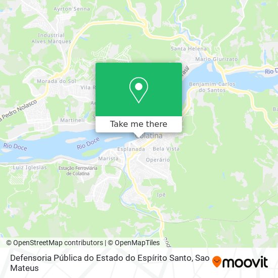 Defensoria Pública do Estado do Espírito Santo map