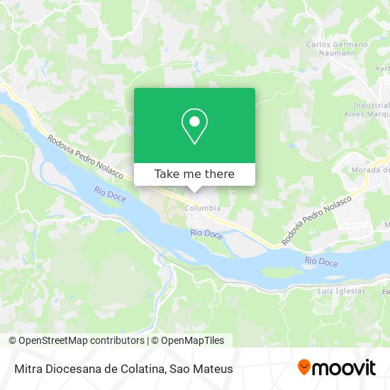 Mitra Diocesana de Colatina map