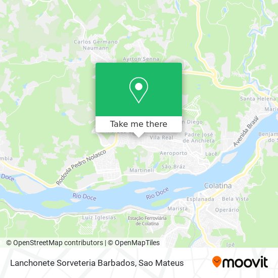 Lanchonete Sorveteria Barbados map
