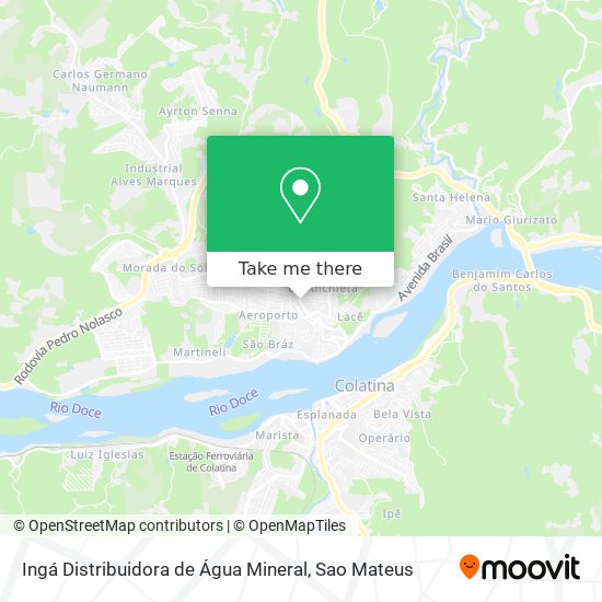 Ingá Distribuidora de Água Mineral map