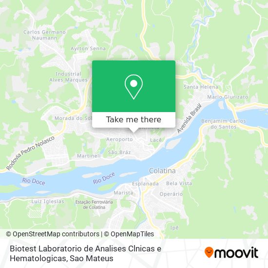 Biotest Laboratorio de Analises Clnicas e Hematologicas map