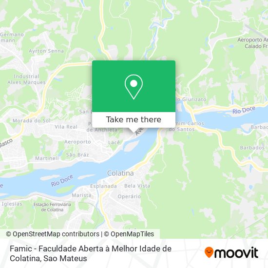 Famic - Faculdade Aberta à Melhor Idade de Colatina map