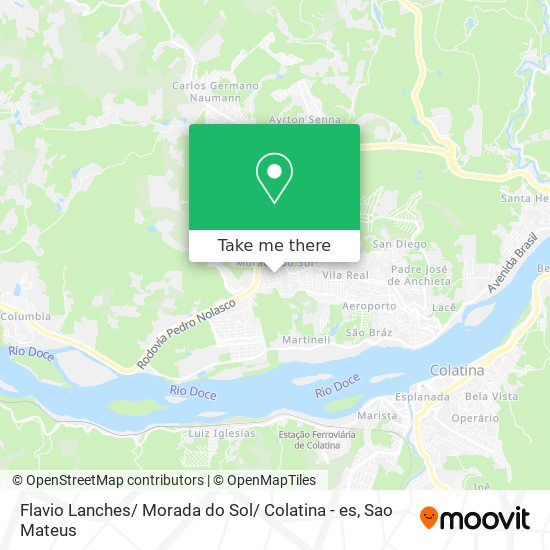 Flavio Lanches/ Morada do Sol/ Colatina - es map