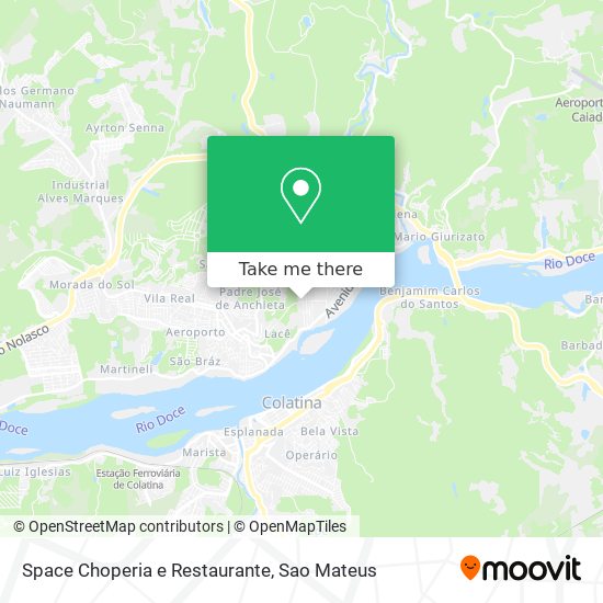 Mapa Space Choperia e Restaurante