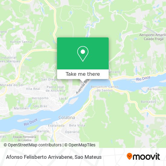 Afonso Felisberto Arrivabene map