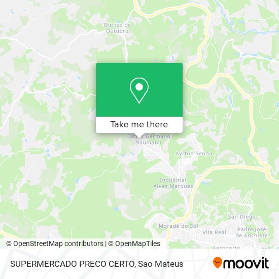 Mapa SUPERMERCADO PRECO CERTO