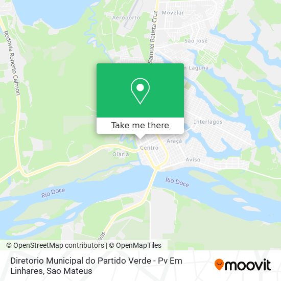 Diretorio Municipal do Partido Verde - Pv Em Linhares map