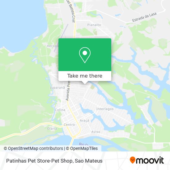 Patinhas Pet Store-Pet Shop map