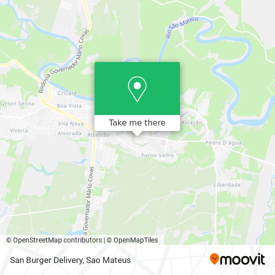 San Burger Delivery map