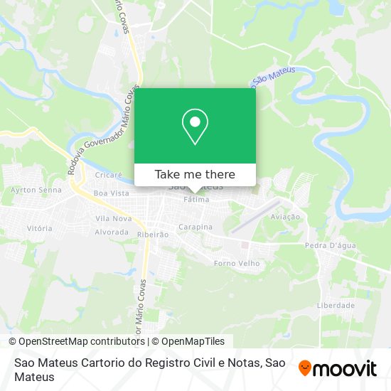 Sao Mateus Cartorio do Registro Civil e Notas map